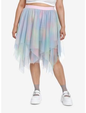 Plus Size Sweet Society Rainbow Hanky Hem Tulle Skirt Plus Size, , hi-res
