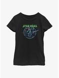 Star Wars Retro Group Luke, Han, & Vader Youth Girls T-Shirt, BLACK, hi-res