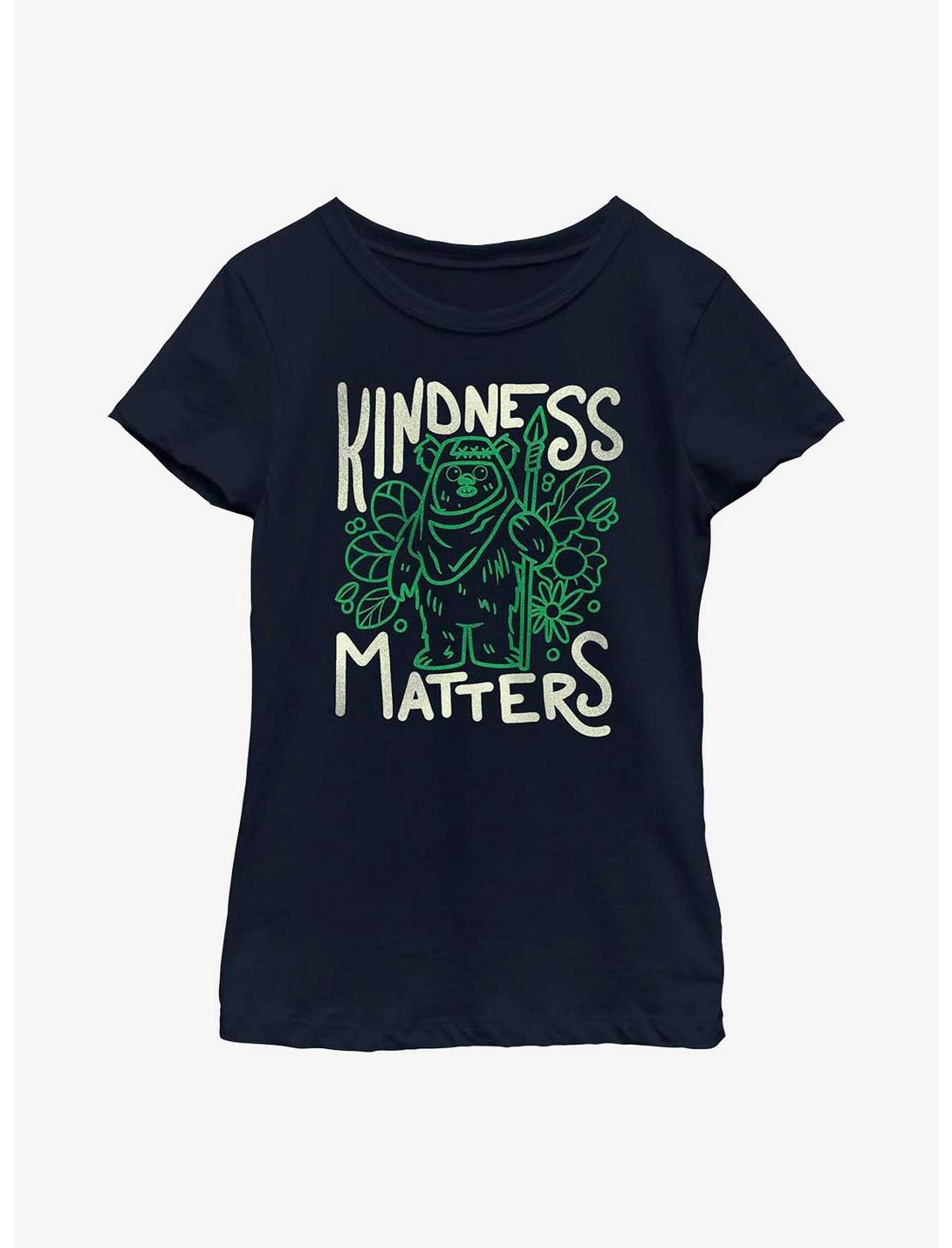 Star Wars Ewok Kindness Youth Girls T-Shirt, BLACK, hi-res