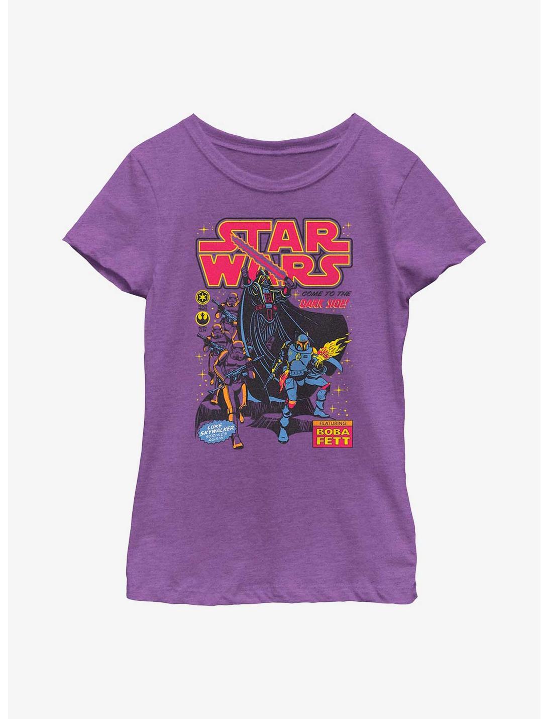 Star Wars Pop Comic Youth Girls T-Shirt, PURPLE BERRY, hi-res