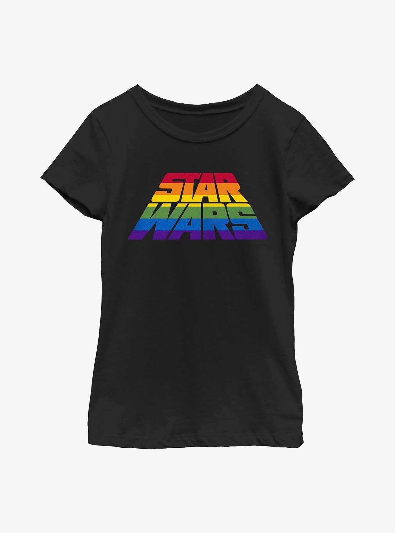 Star Wars Rainbow Logo Youth Girls T-Shirt, , hi-res