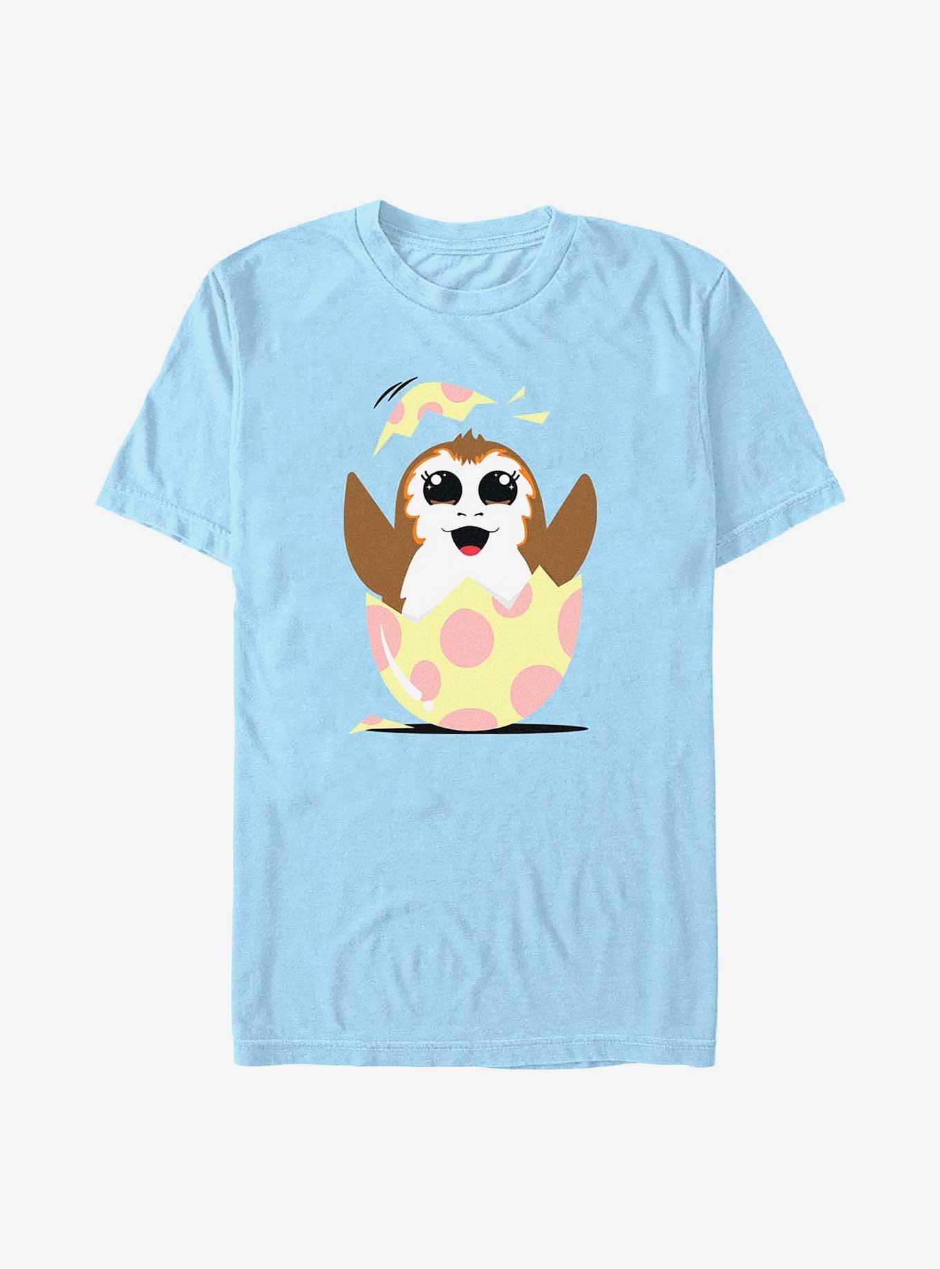 Star Wars Easter Egg Porg T-Shirt, LT BLUE, hi-res