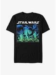 Star Wars Starry Poster T-Shirt, BLACK, hi-res