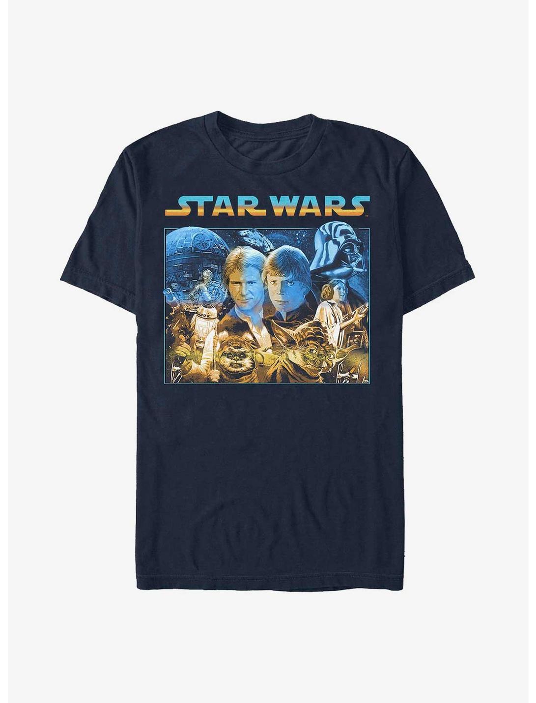 Star Wars Starry Poster T-Shirt, NAVY, hi-res