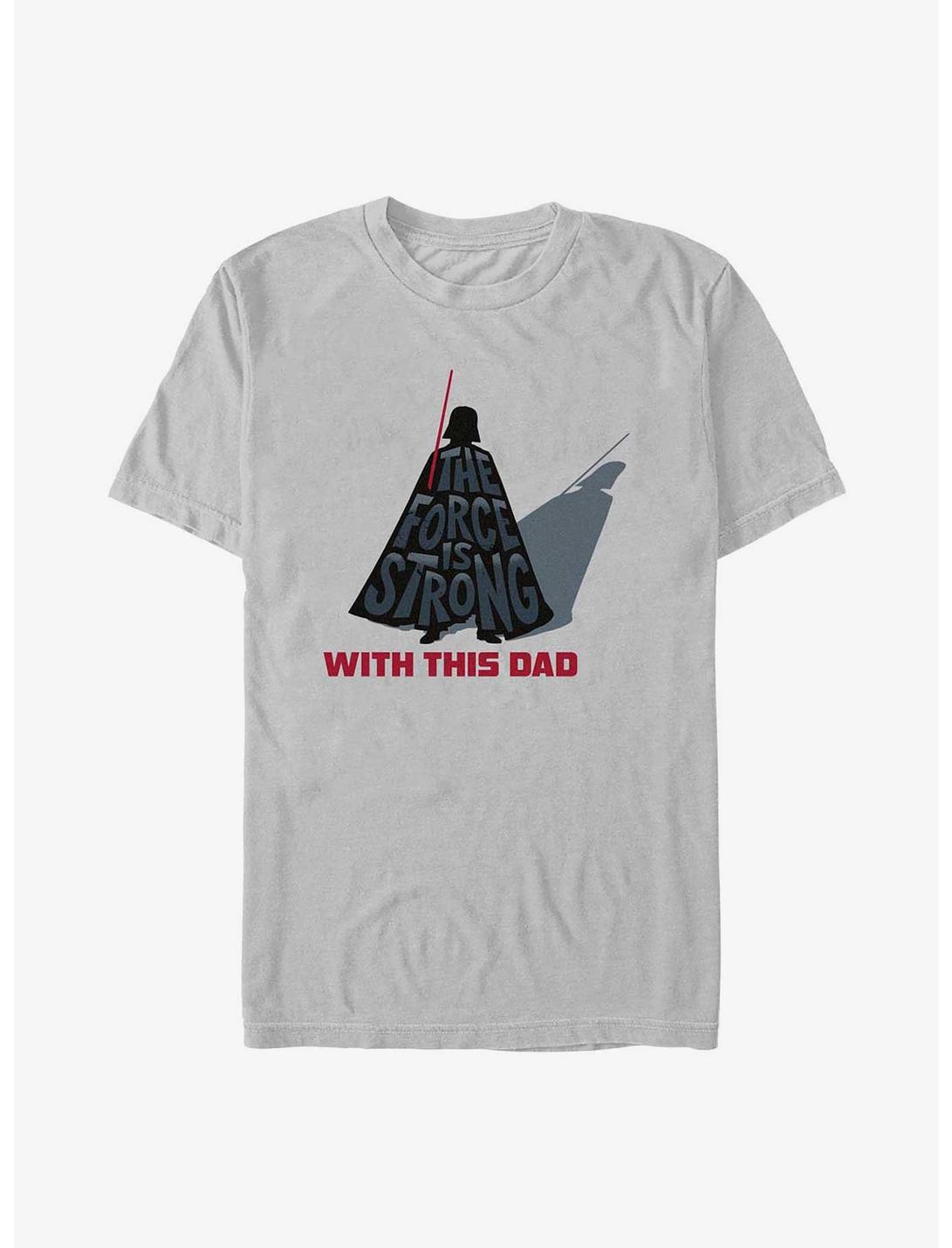 Star Wars Vader Force Is Strong With This Dad T-Shirt, SILVER, hi-res