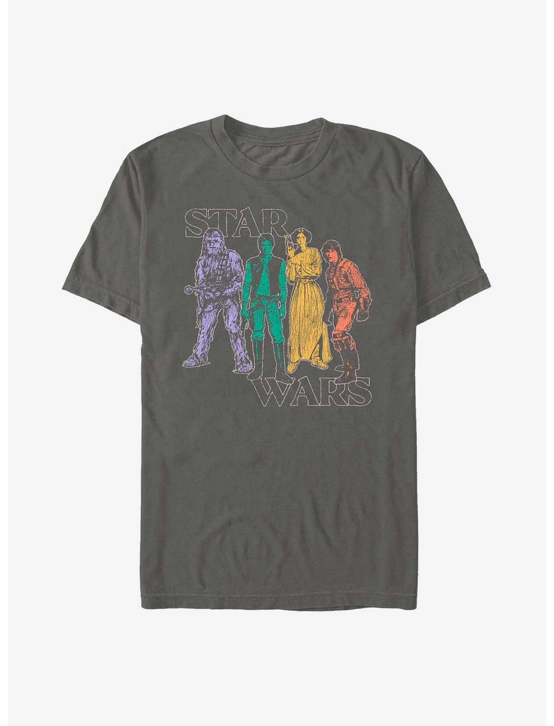 Star Wars Vintage Lineup T-Shirt, CHARCOAL, hi-res