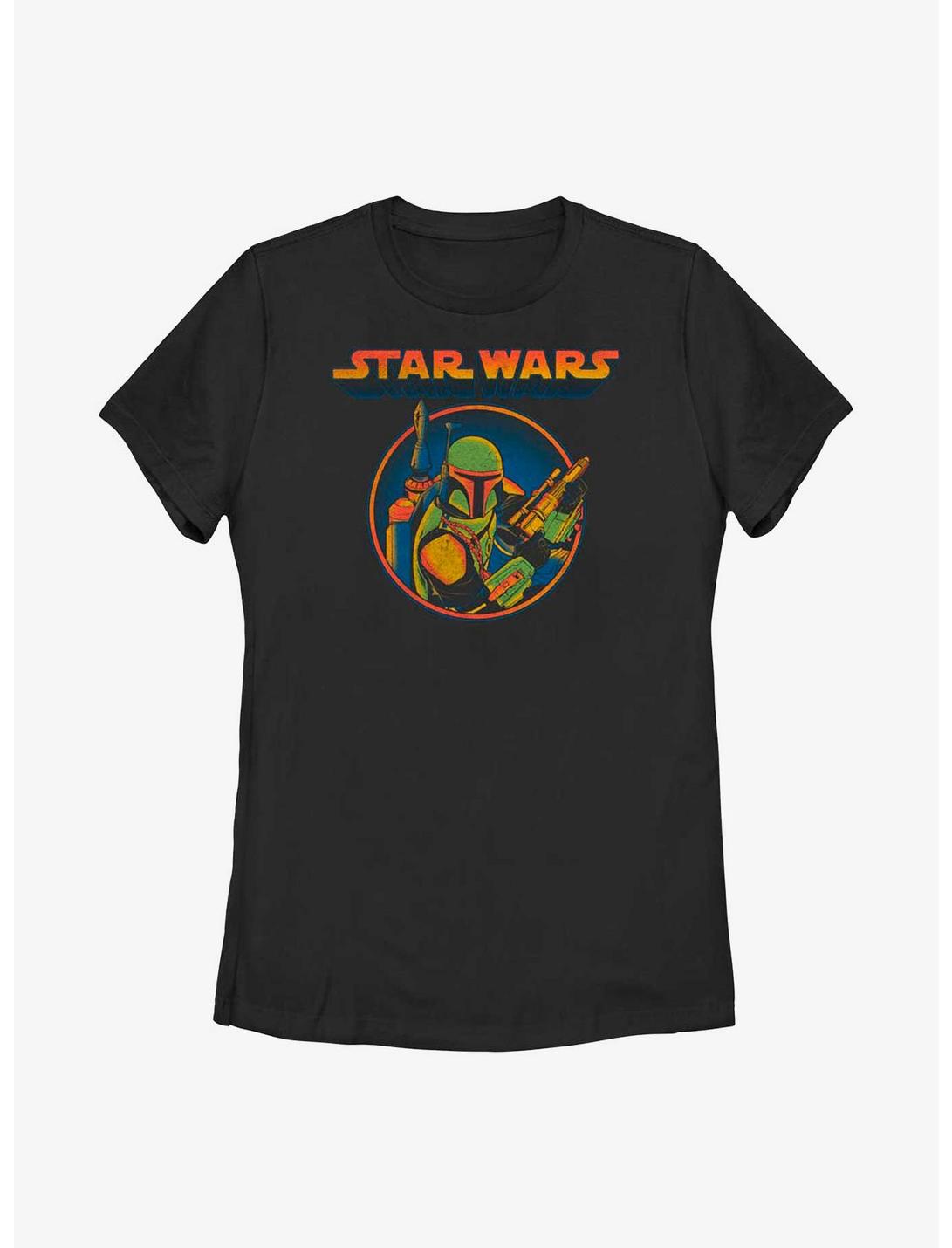 Star Wars Boba Fett Circle Womens T-Shirt, BLACK, hi-res
