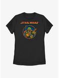 Star Wars Boba Fett Circle Womens T-Shirt, BLACK, hi-res