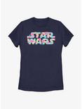 Star Wars Floral Hibiscus Logo Womens T-Shirt, NAVY, hi-res
