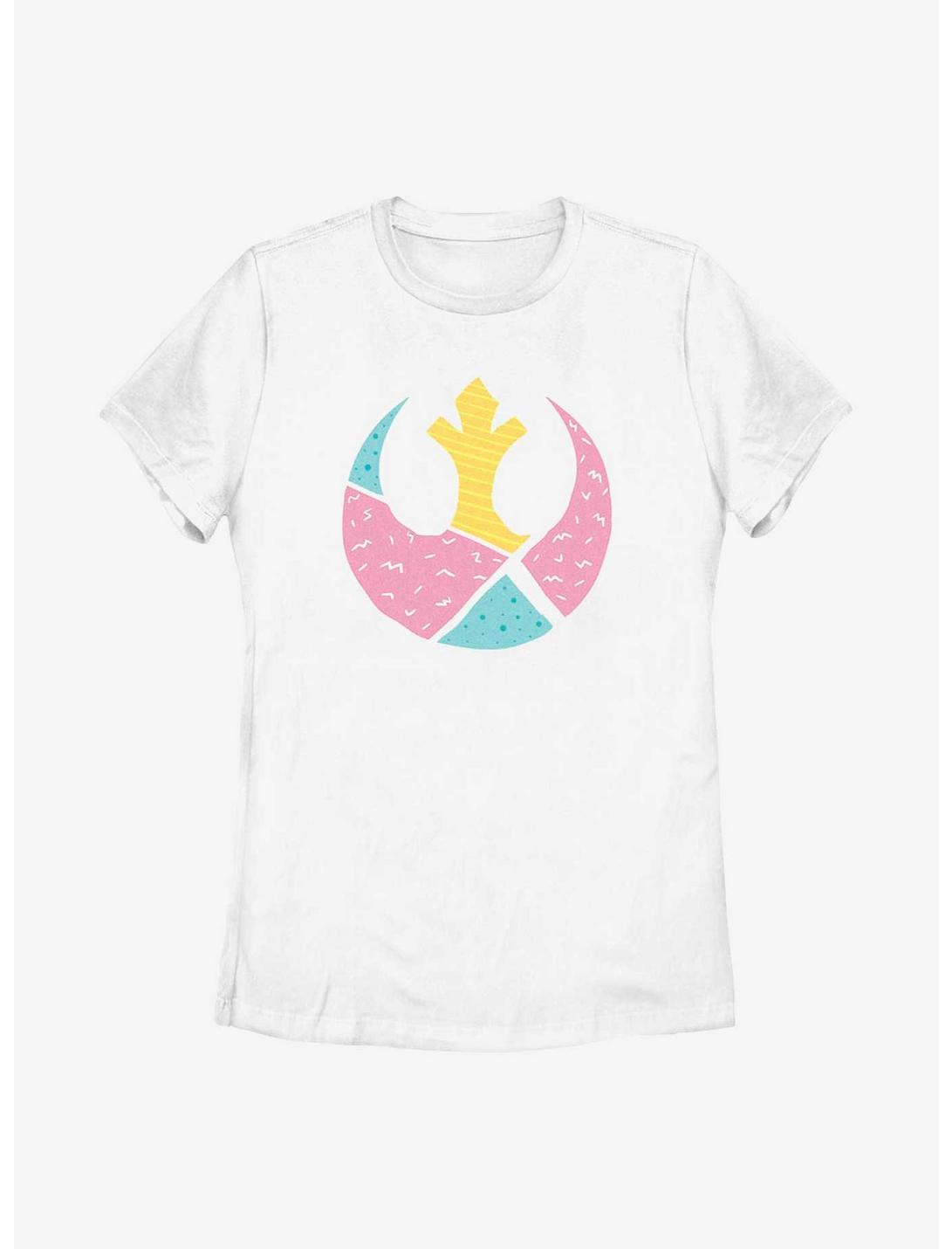 Star Wars Geometric Shaped Rebel Symbol Womens T-Shirt, WHITE, hi-res