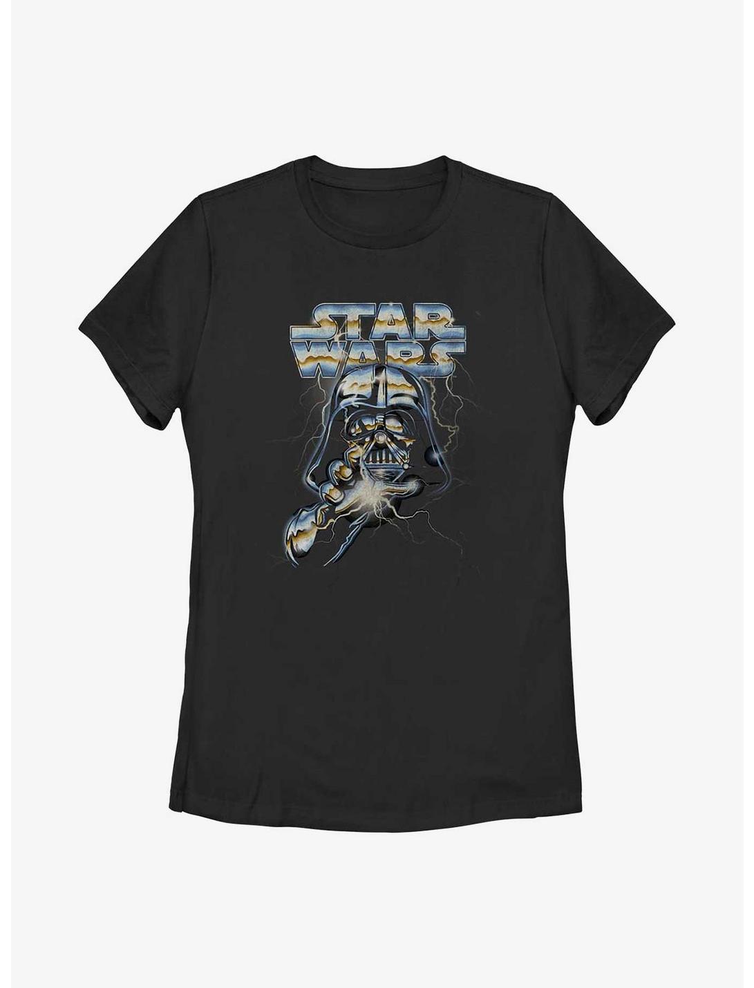 Star Wars Vader Chrome Lightning Womens T-Shirt, BLACK, hi-res
