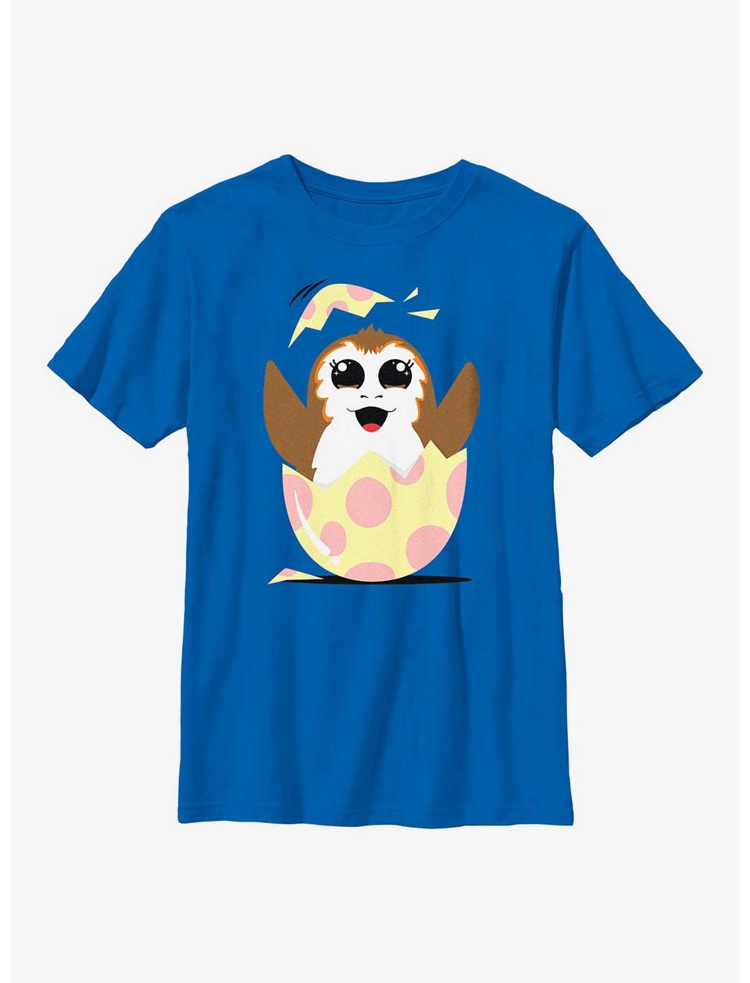 Star Wars Easter Egg Porg Youth T-Shirt, ROYAL, hi-res