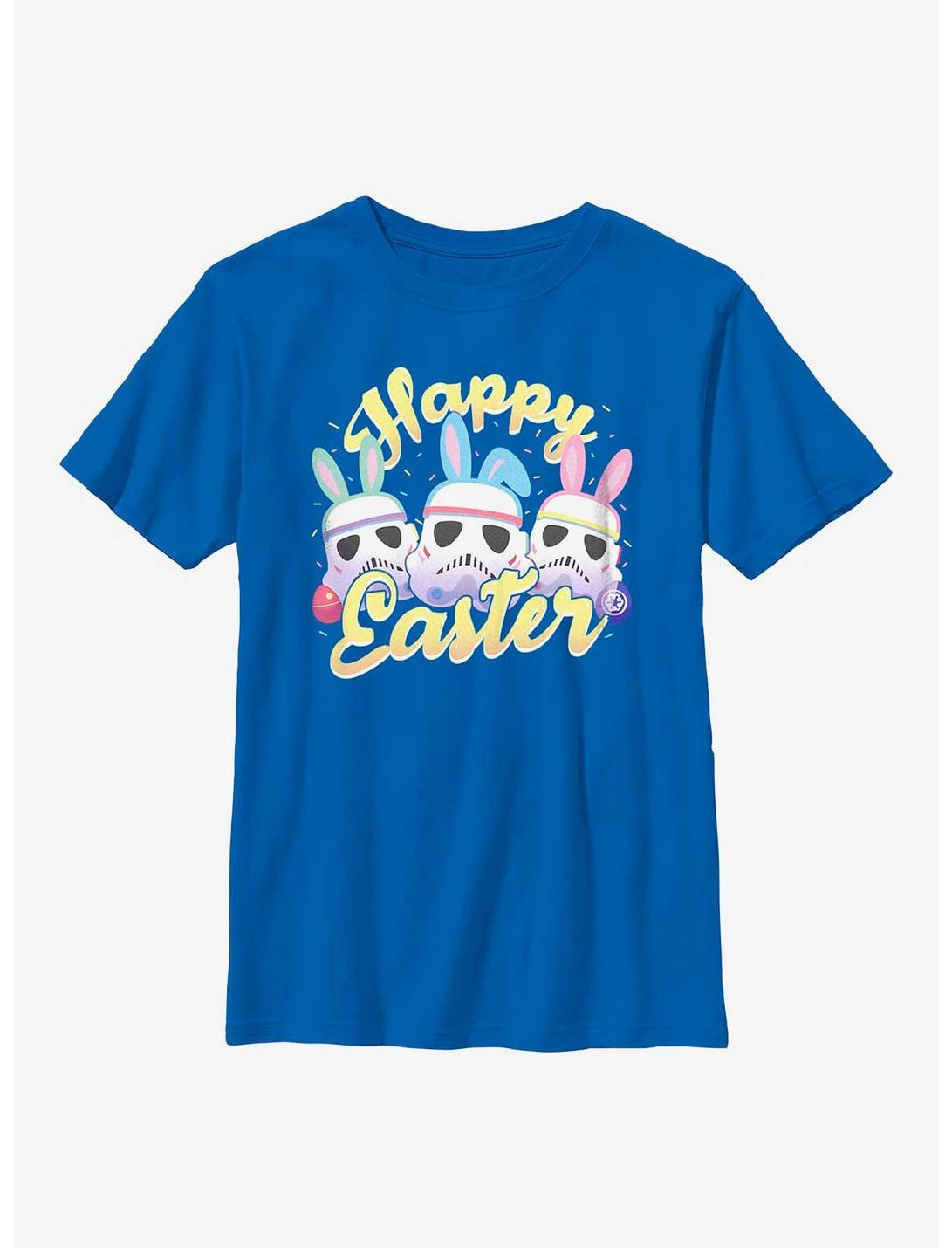 Star Wars Trooper Bunnies Happy Easter Youth T-Shirt, ROYAL, hi-res