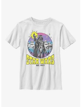 Star Wars Vader & Stormtroopers Retro Circle Youth T-Shirt, , hi-res