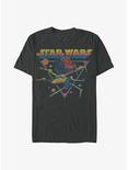 Star Wars Retro Space Battle T-Shirt, CHARCOAL, hi-res