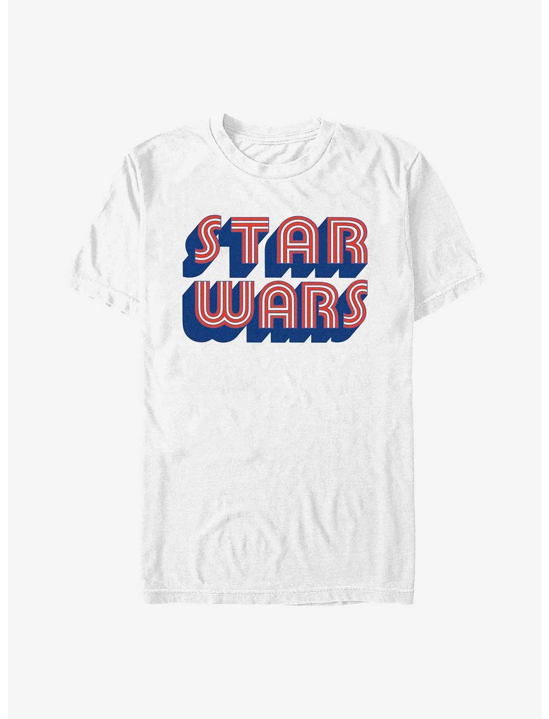 Star Wars Stars and Stripes Logo T-Shirt, WHITE, hi-res