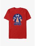 Star Wars Tie Figher Flag Stamp T-Shirt, RED, hi-res
