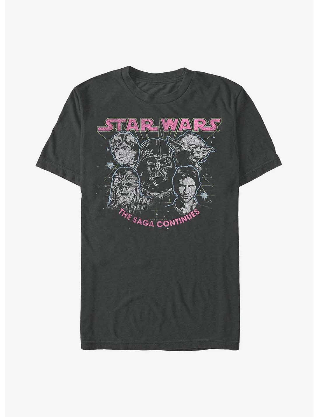 Star Wars Vintage Galaxy Fighters T-Shirt, CHARCOAL, hi-res