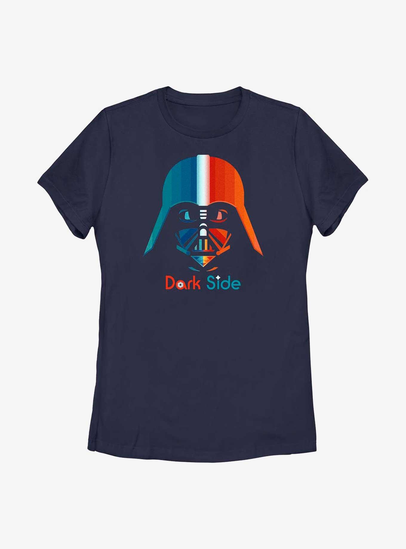 Star Wars Darth Vader Face Dark Side Womens T-Shirt, NAVY, hi-res