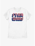Star Wars Stars and Stripes Logo Womens T-Shirt, WHITE, hi-res