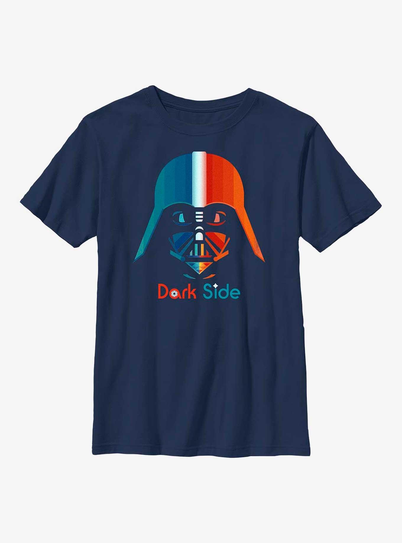 Star Wars Darth Vader Face Dark Side Youth T-Shirt, NAVY, hi-res