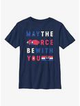 Star Wars May The Force Be With You Youth T-Shirt, NAVY, hi-res