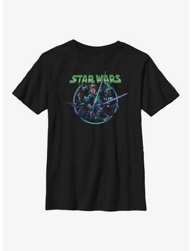 Star Wars Retro Group Luke, Han, & Vader Youth T-Shirt, , hi-res