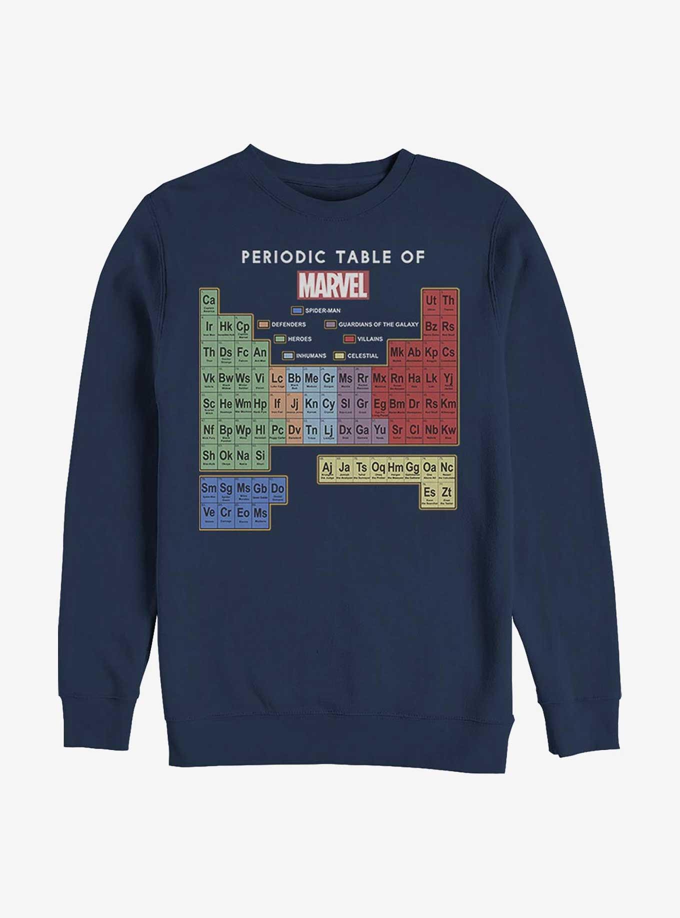 Marvel Perdiodic Table Sweatshirt, NAVY, hi-res