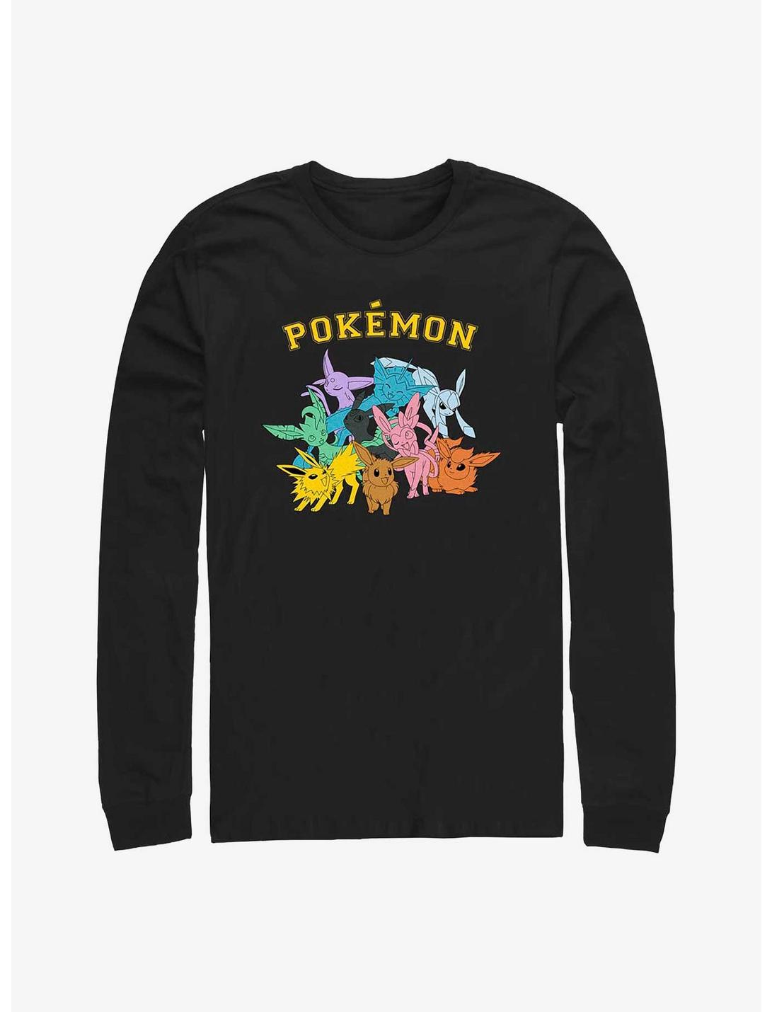 Pokemon Eeveelutions Long-Sleeve T-Shirt, BLACK, hi-res