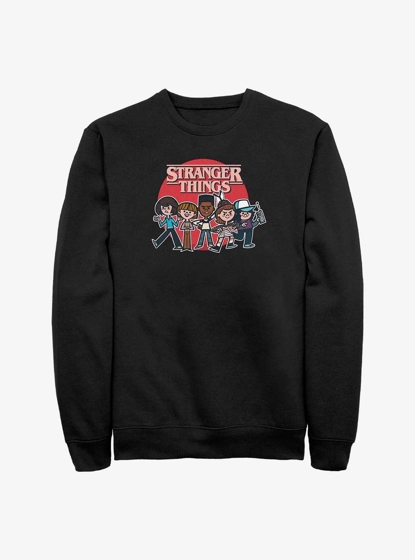 Stranger Things Toon Crew Sweatshirt, BLACK, hi-res