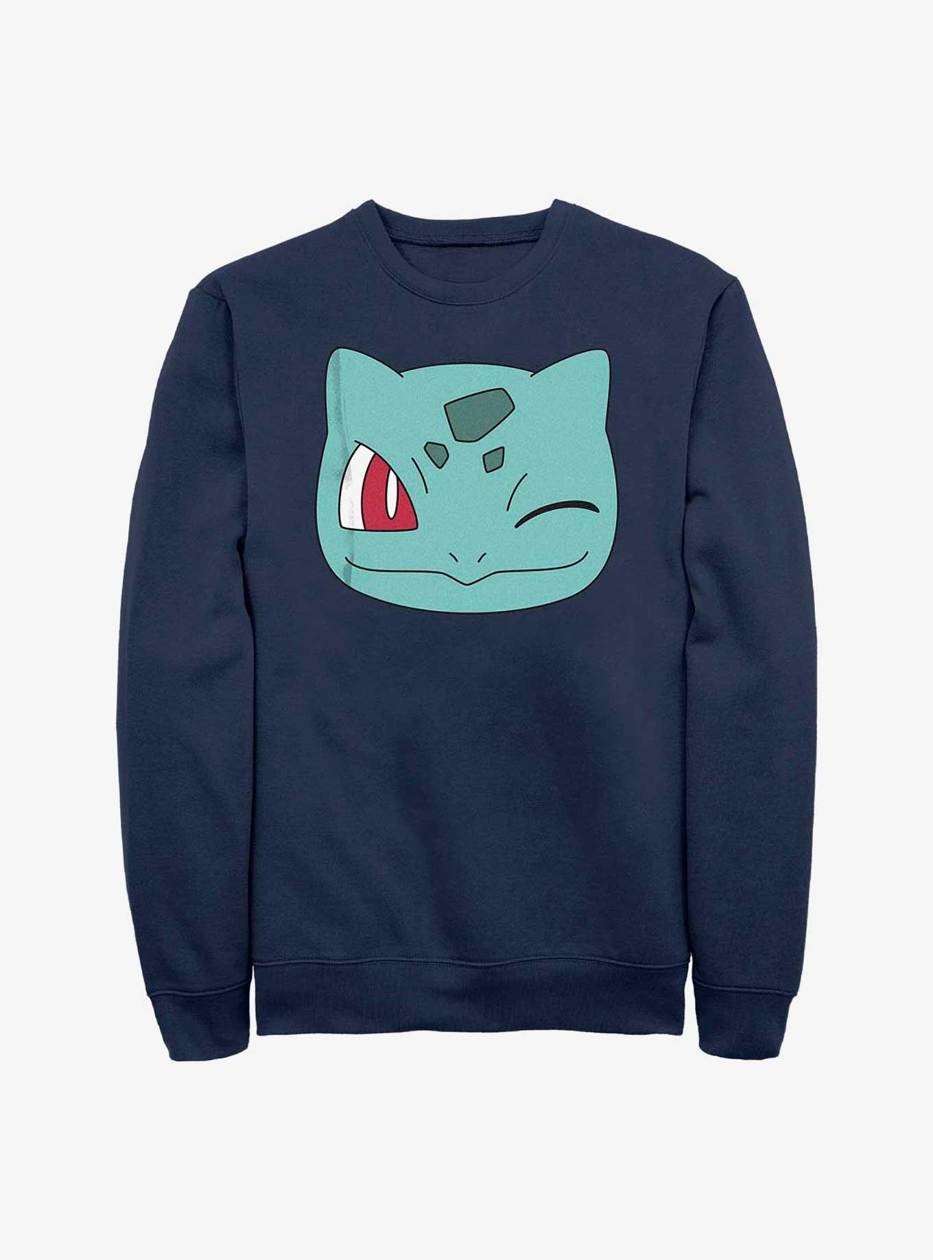 Pokemon Bulbasaur Face Sweatshirt, NAVY, hi-res