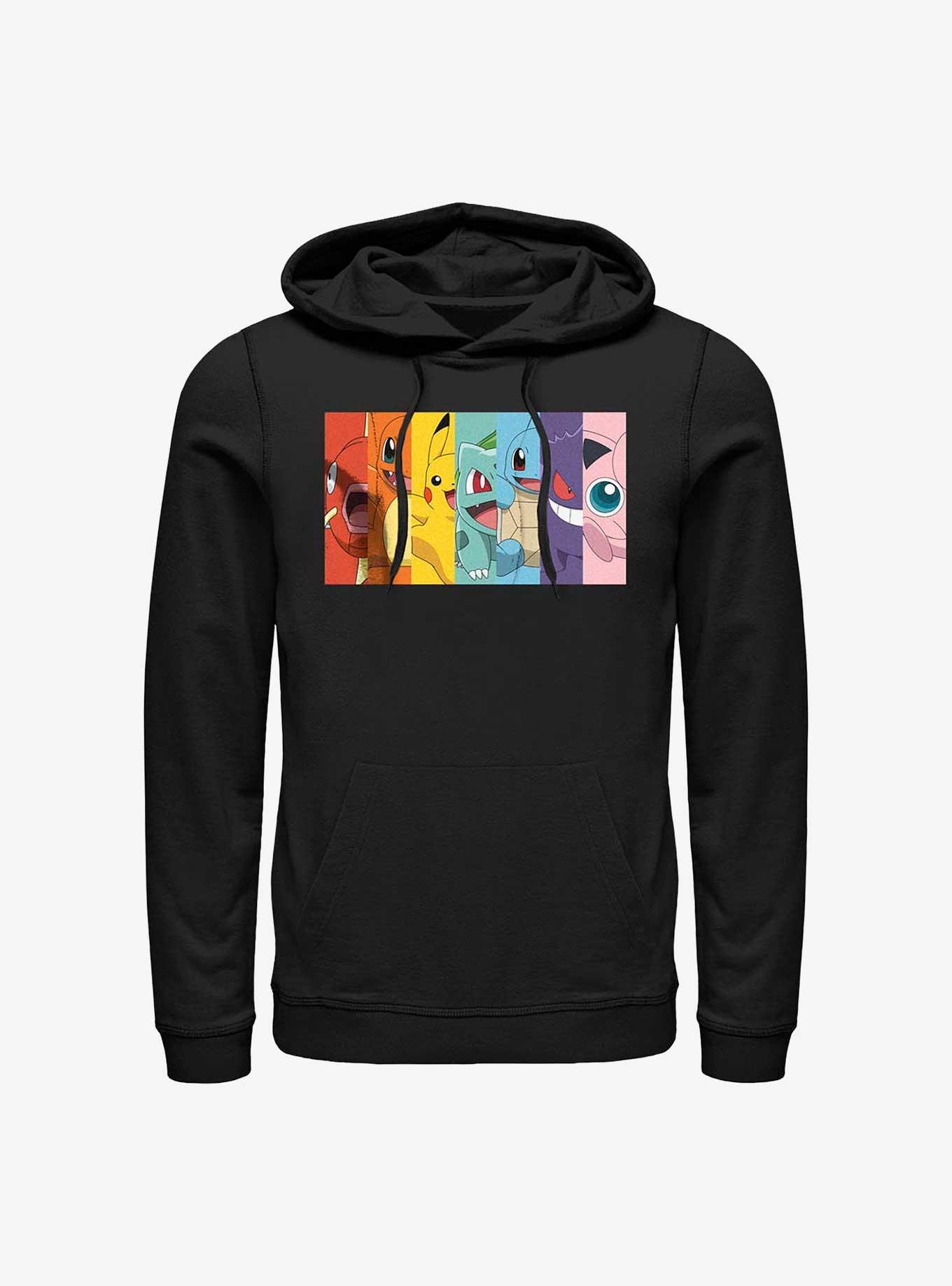 Pokemon Rainbow Panels Hoodie, BLACK, hi-res