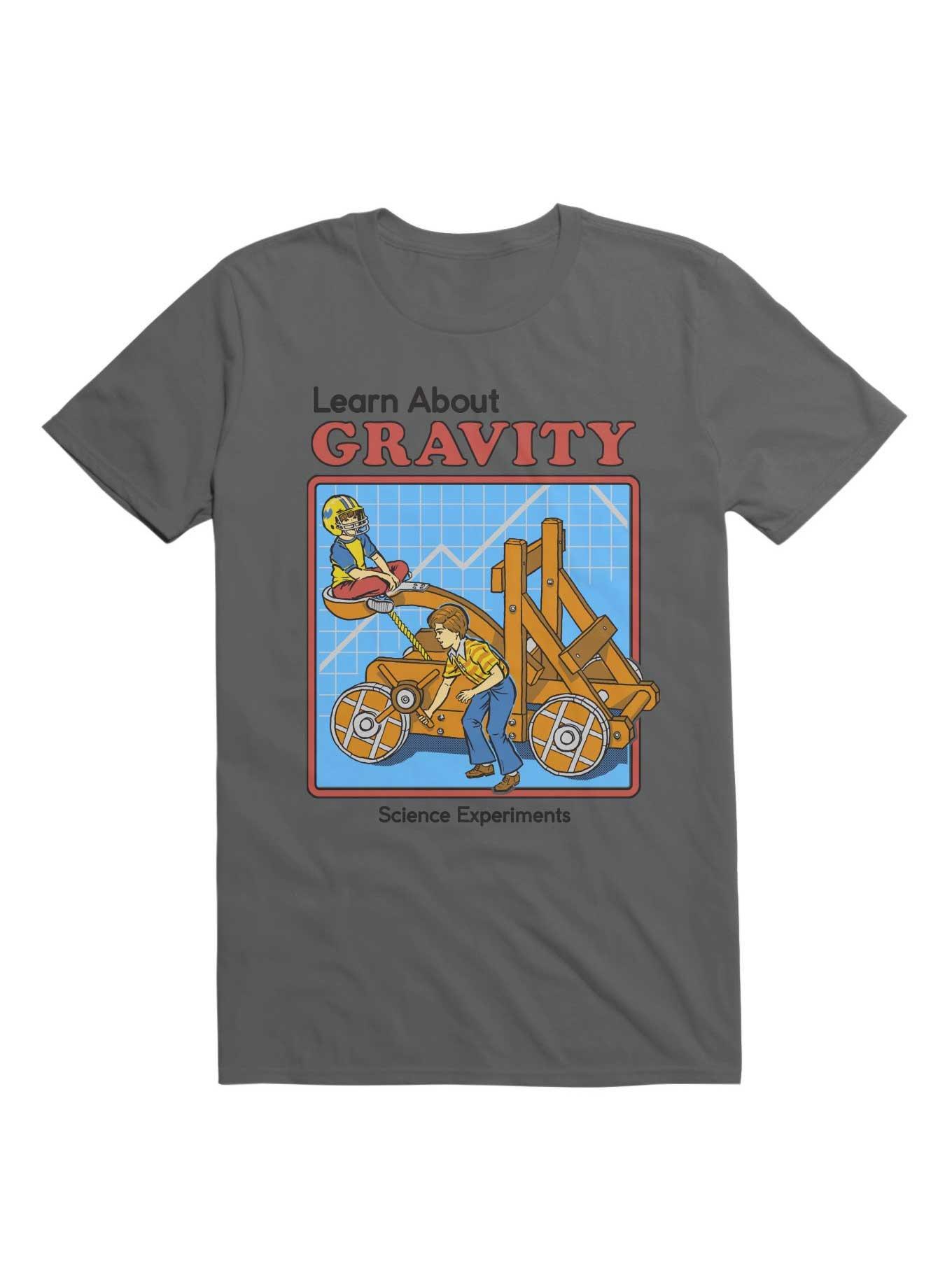 Learn about Gravity T-Shirt By Steven Rhodes, CHARCOAL, hi-res