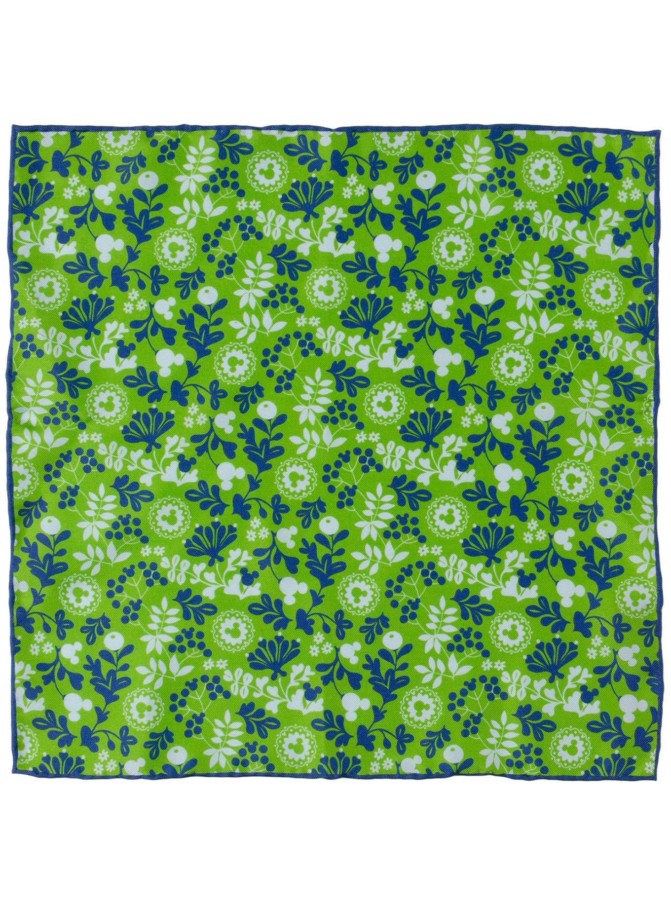 Disney Mickey Mouse Floral Green Pocket Square, , hi-res