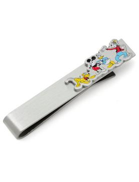 Disney Mickey Mouse and Friends Printed Silver Tie Bar, , hi-res