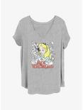 Disney Alice In Wonderland Group Girls T-Shirt Plus Size, HEATHER GR, hi-res