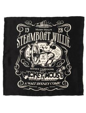 Disney100 Steamboat Willie Black Pocket Square, , hi-res