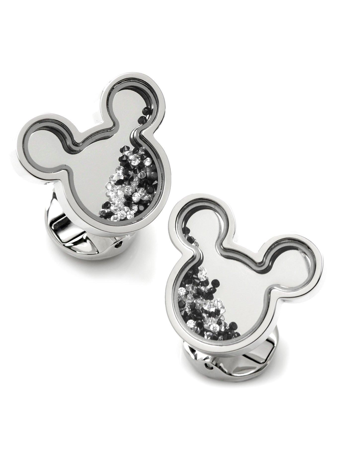 Disney Mickey Mouse Crystal Stainless Steel Cufflinks BoxLunch