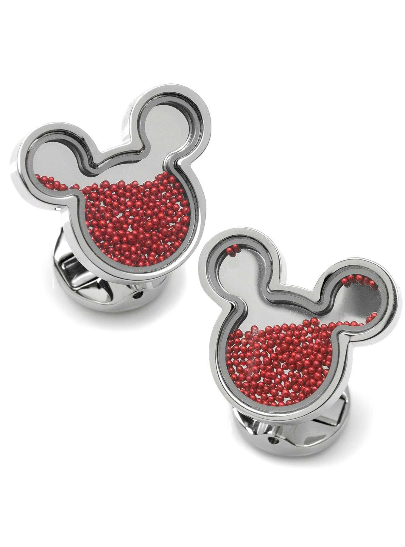 Disney Mickey Mouse Red Caviar Bead Cufflinks, , hi-res