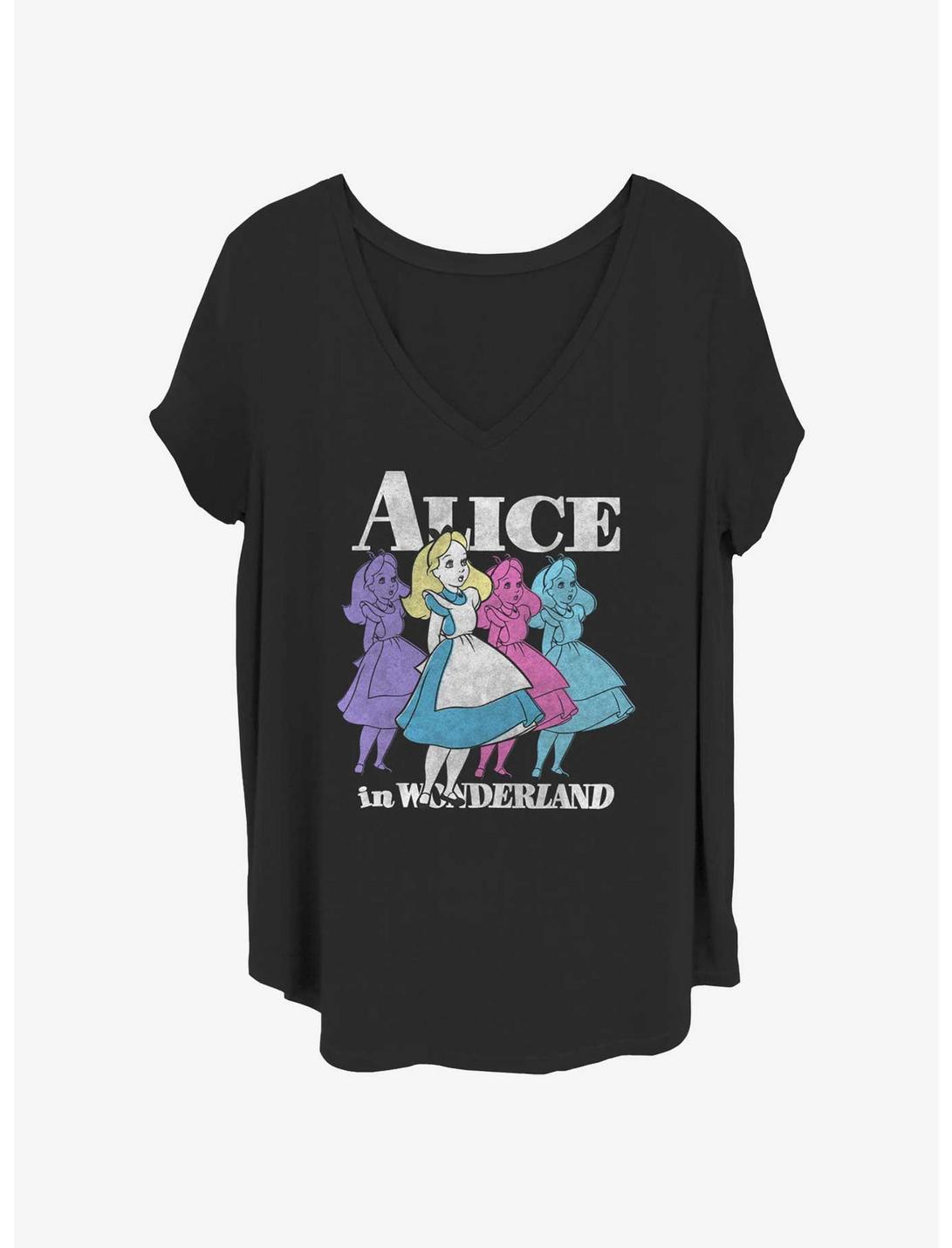 Disney Alice In Wonderland Trippy Alice Girls T-Shirt Plus Size, BLACK, hi-res