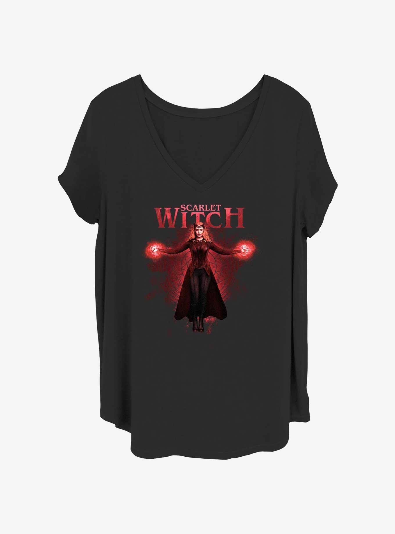 Marvel Doctor Strange in the Multiverse of Madness Scarlet Witch Girls T-Shirt Plus Size, BLACK, hi-res