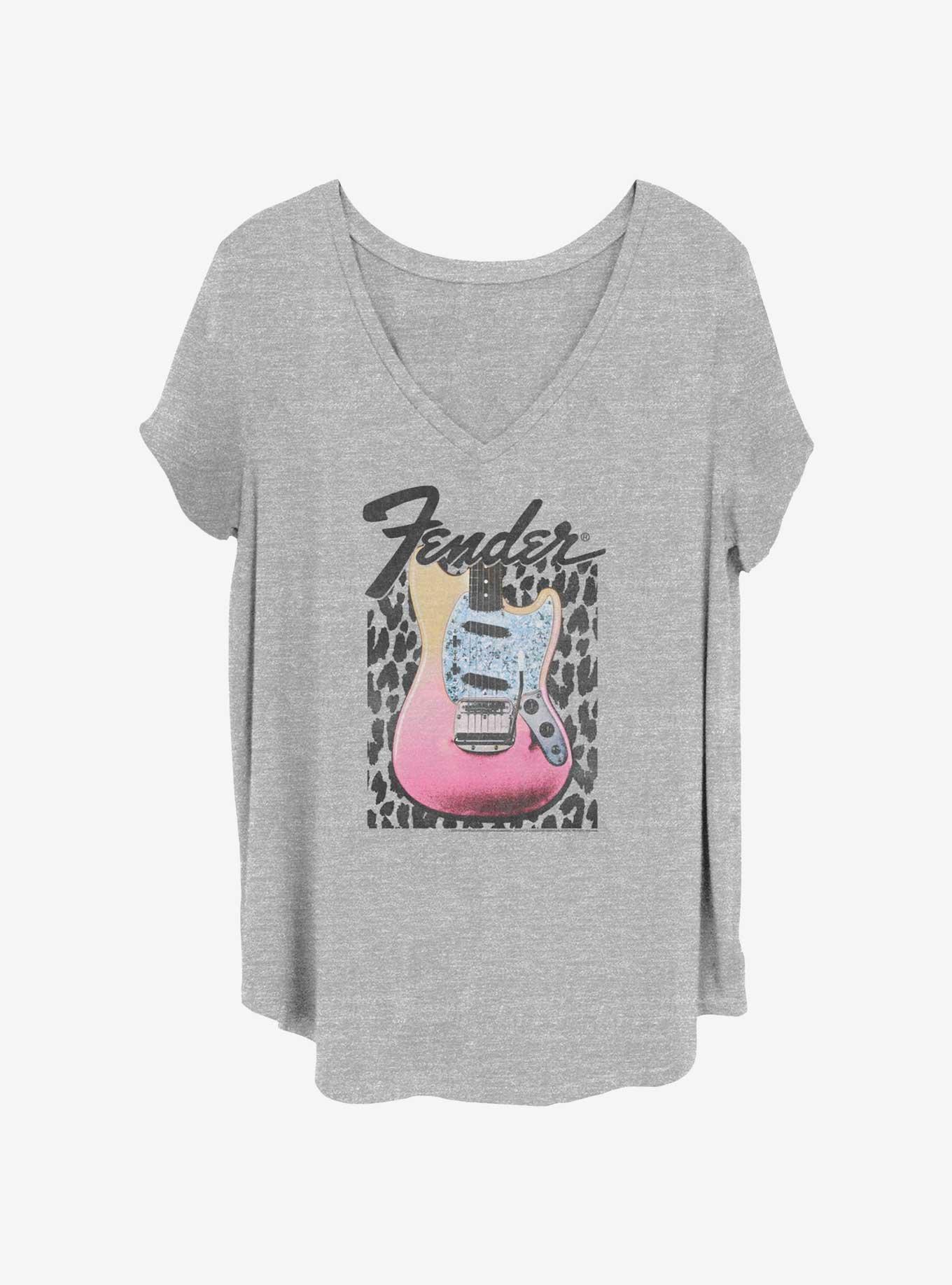 Fender Grunge Guitar Logo Girls T-Shirt Plus Size, , hi-res