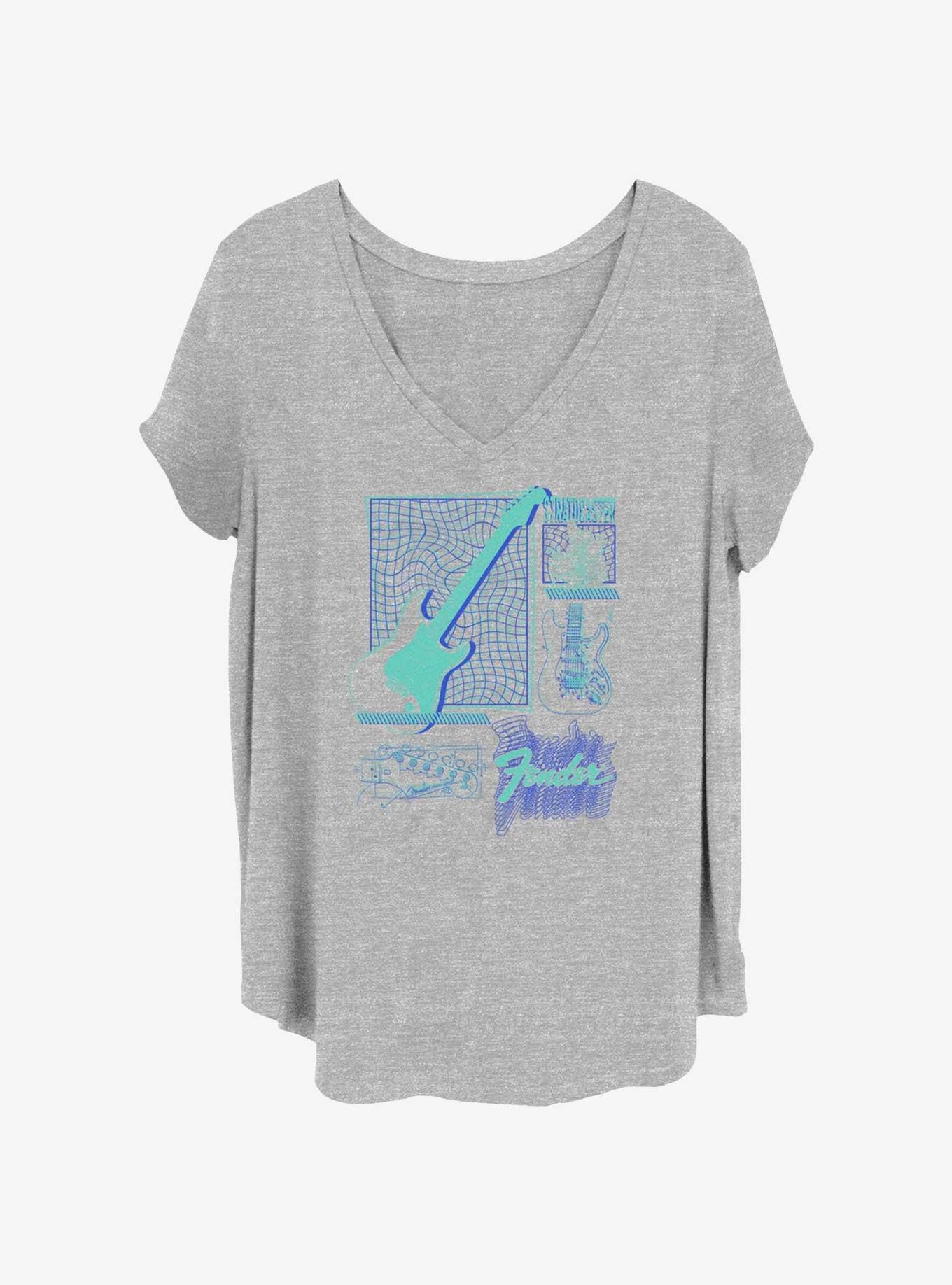 Fender Stratocaster Infographic Girls T-Shirt Plus Size, , hi-res