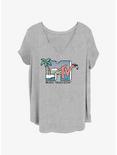 MTV Beachy Logo Girls T-Shirt Plus Size, HEATHER GR, hi-res
