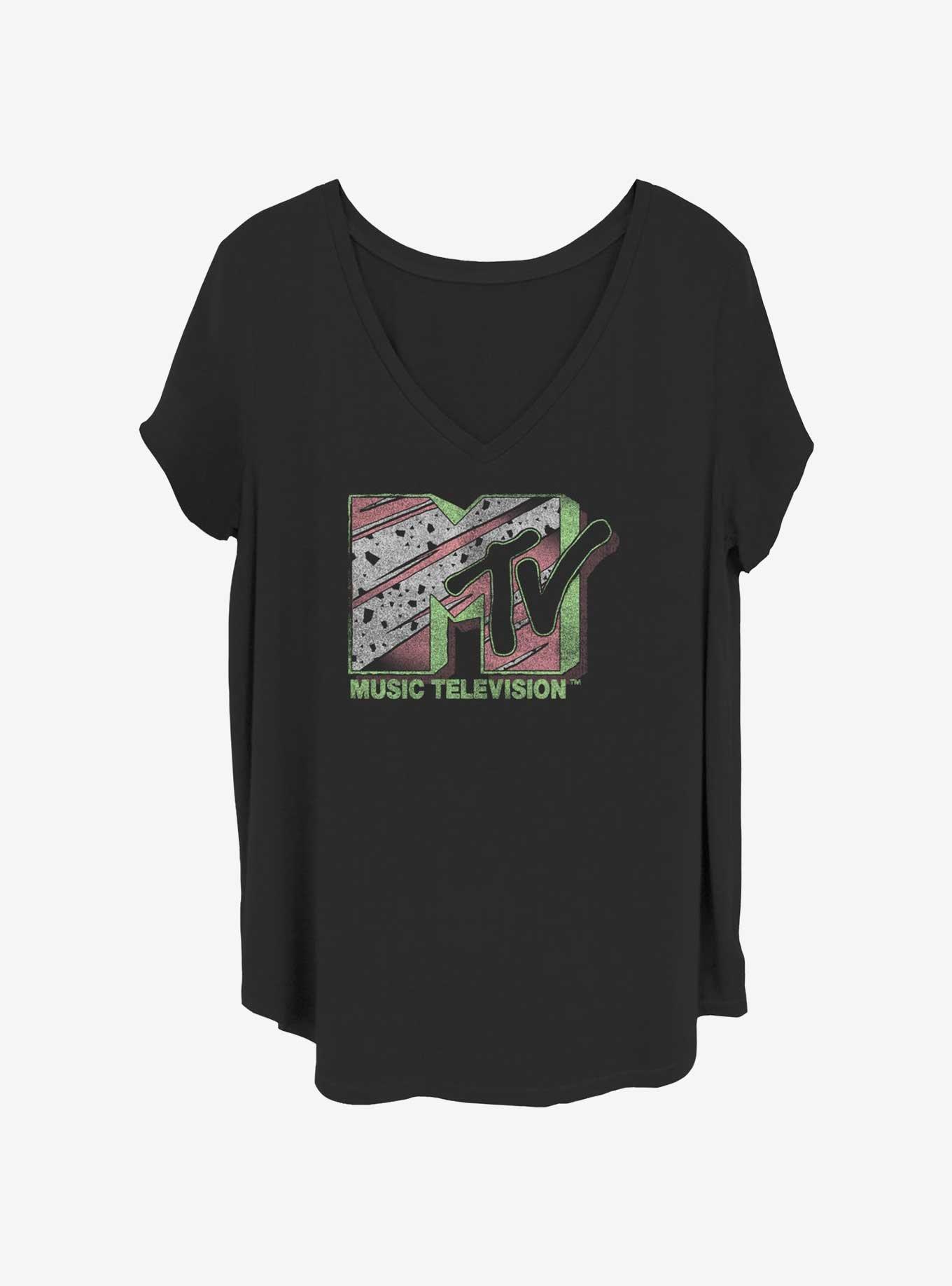 MTV Nineties Bowling Tile Girls T-Shirt Plus Size
