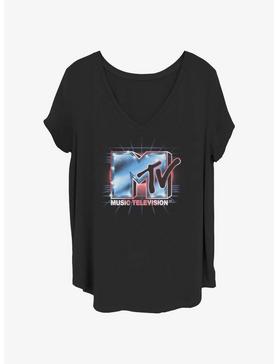 MTV Chrome Logo Girls T-Shirt Plus Size, , hi-res