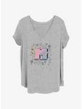 MTV Doodle Logo Girls T-Shirt Plus Size, HEATHER GR, hi-res