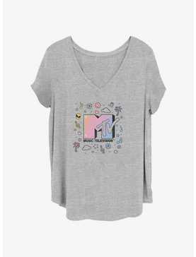 MTV Doodle Logo Girls T-Shirt Plus Size, , hi-res