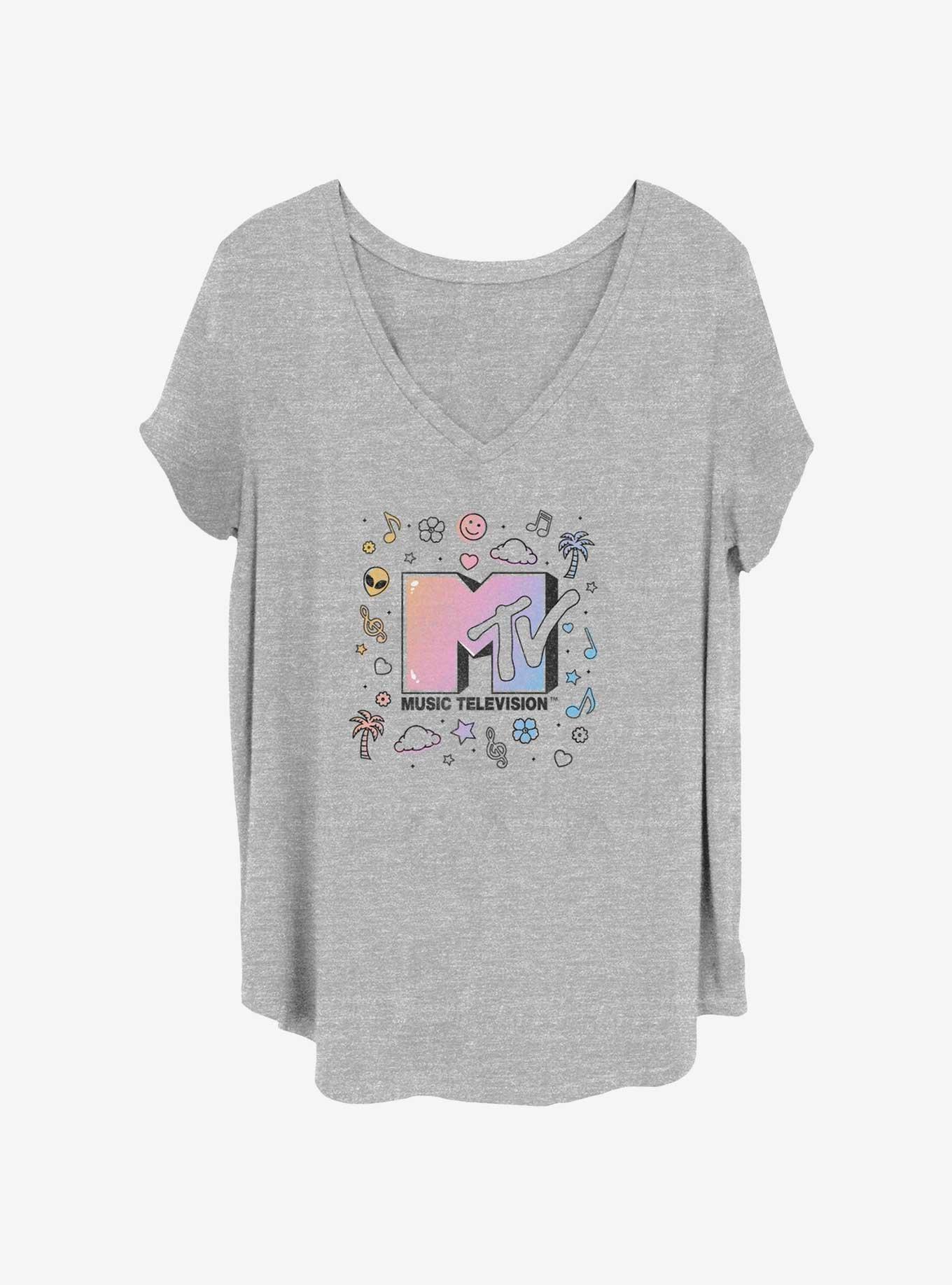 MTV Doodle Logo Girls T-Shirt Plus Size, , hi-res