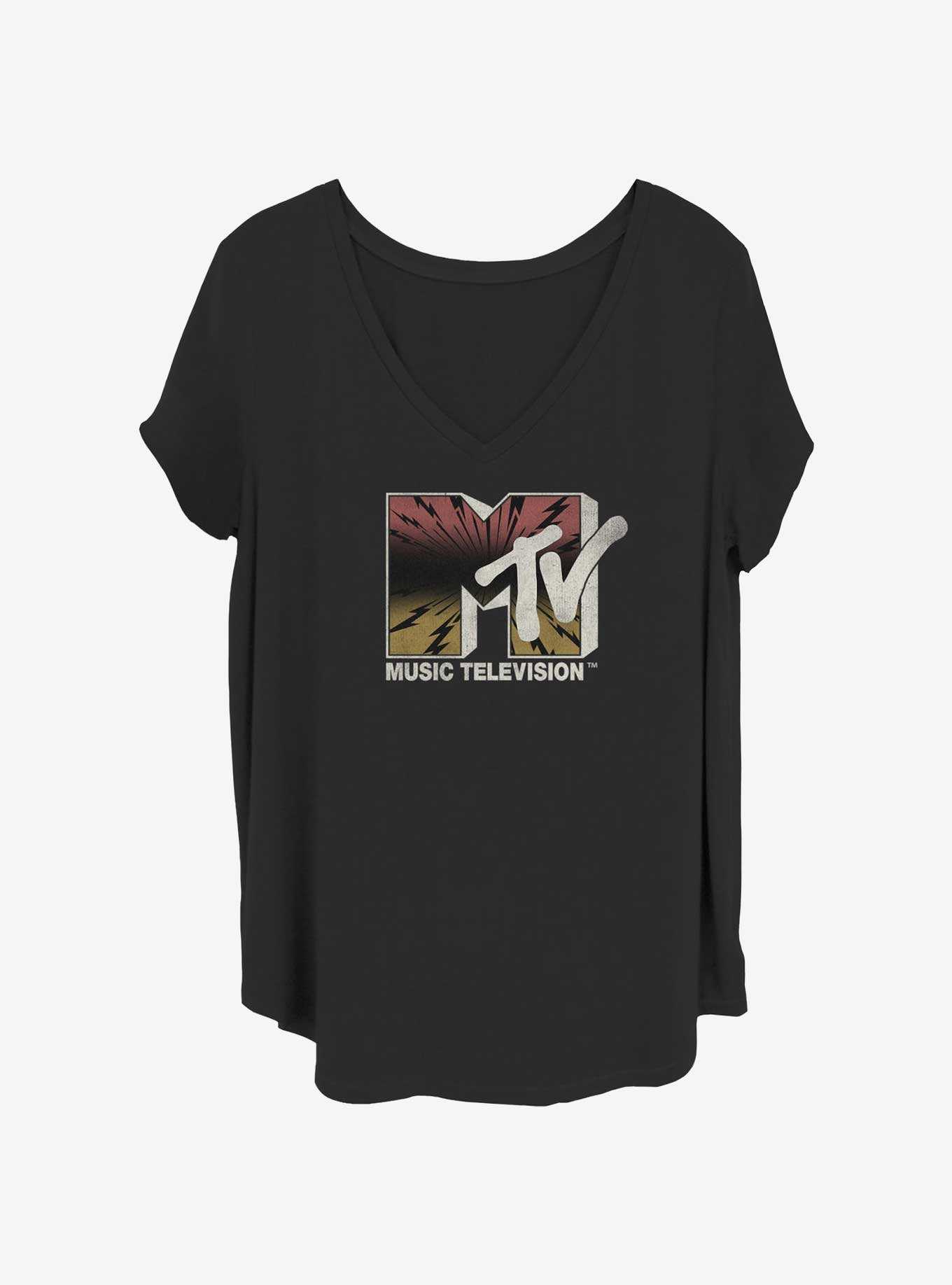 MTV Electric Logo Girls T-Shirt Plus Size, , hi-res